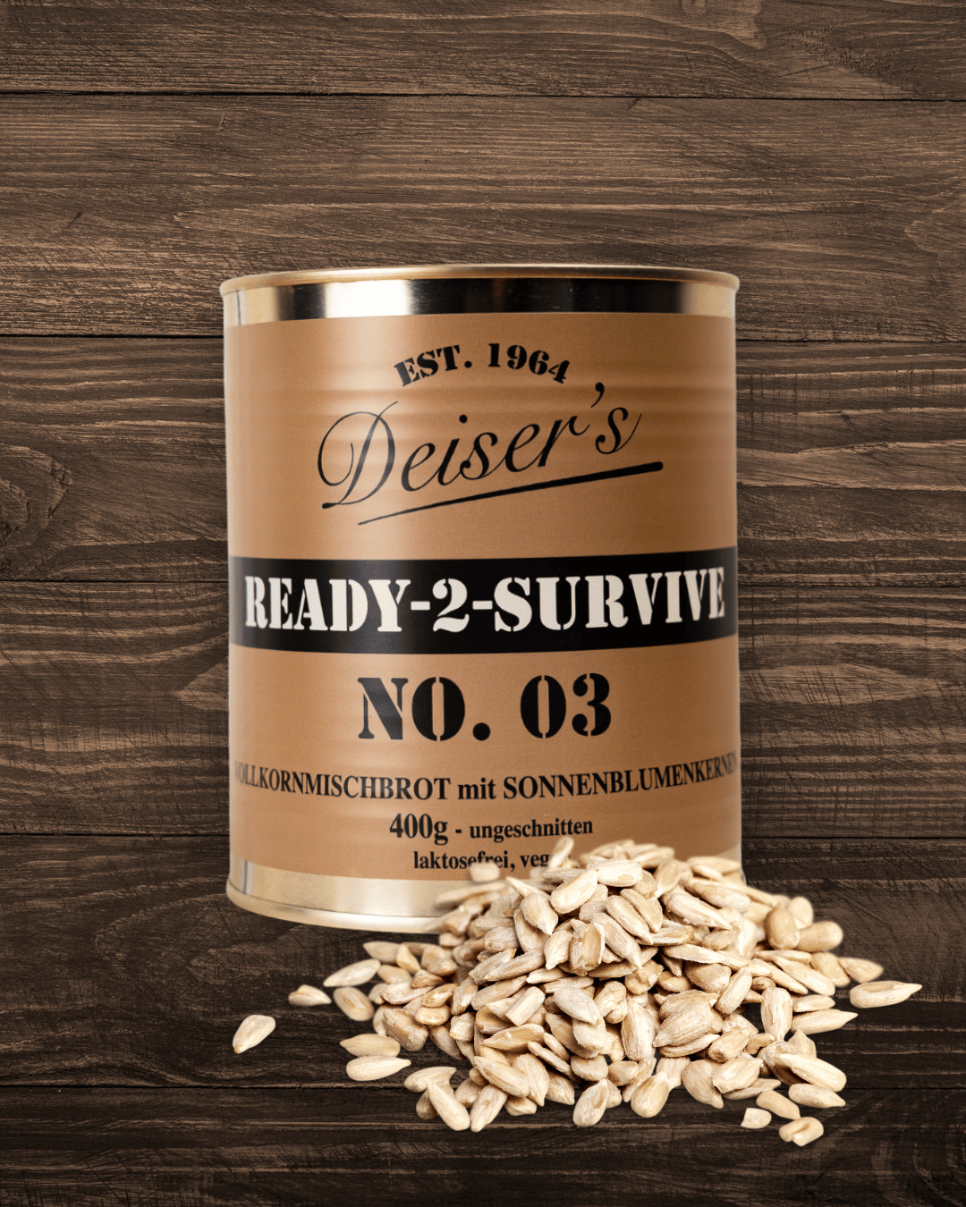 Vollkornischbrot mit Sonnenblumenkernen - Dosenbrot - DEISER