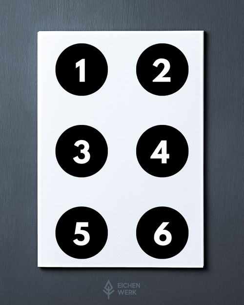 Zahlendot Scheibe A3 (10 Stk.) - EICHENWERK